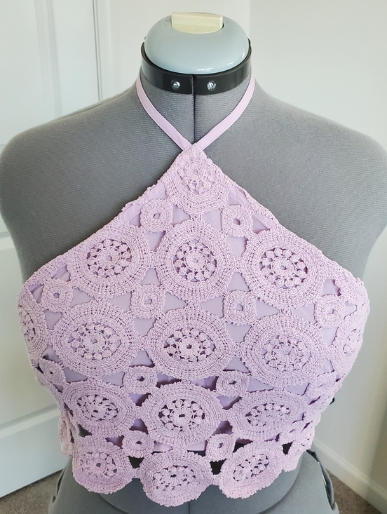 ASOS Tops - ASOS Lilac Crochet Crop Top